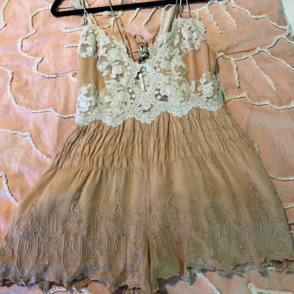 Rare Embroidered Free People Romper